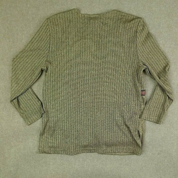 Dress Savvy Women 10 Petite Brown Stripe Two-Piece Tank And Cardigan Long Sleeve - Picture 2 of 6